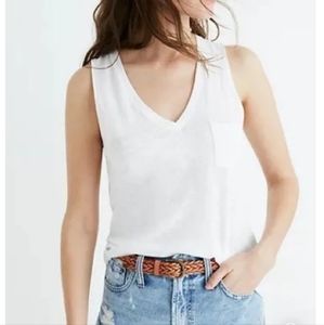 Madewell whisper cotton pocket tank (S)